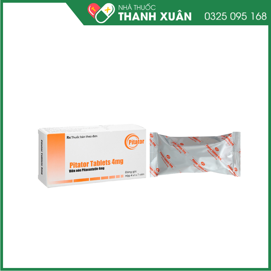 Pitator Tablets 4mg điều trị tăng cholesterol máu
